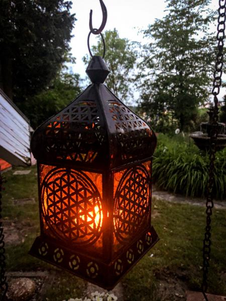 Orientalisches Licht Blume des Lebens Zink Antique L - 02